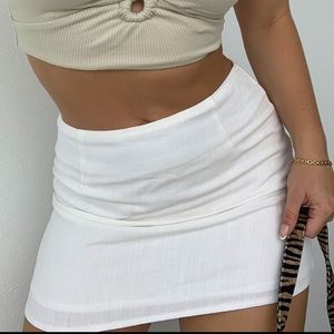 Princess Polly white mini skirt